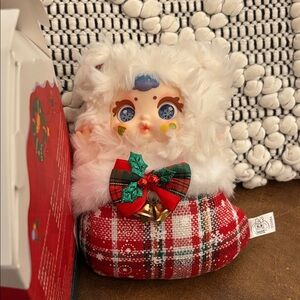 Plaid Red and White Stuffed Animal